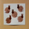 5 Rabbits on Brown