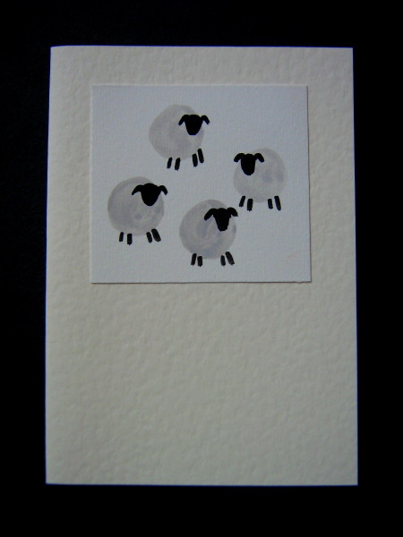 4 Sheep on Cream